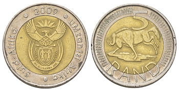 ЮАР 5 рандов 2009 KM 470 биметалл 4626-855