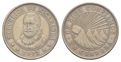 Никарагуа 1 кордоба 1972 KM 26 медно-никель 4641-335
