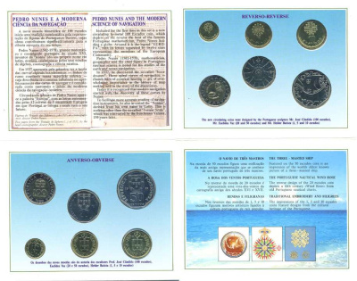 Португалия набор из 6 монет 1989 в картонном буклете KM MS12 (KM 631-634, 636, 645.1) BUNC 00-00