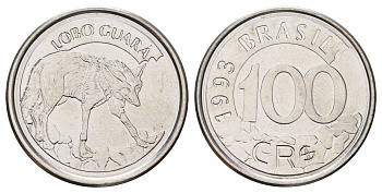 Бразилия 100 крузейро реал 1993 KM 630 нержавеющая сталь UNC 4670-1226