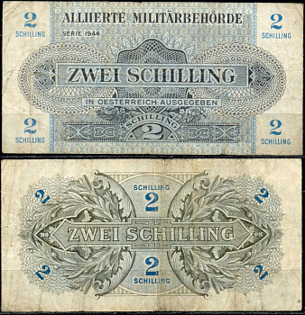 Австрия, союзные войска 2 шиллинга 1944 Pick 104 a бумага 7554-24-2-1
