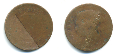 Стрейтс-Сетлментс 1 цент 1900 Виктория (1837-1901) KM 16 медь 4383-745