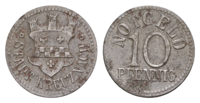 Кройцнах 10 пфеннигов ND Funck 259.1, Men18 17446.1 железо 4659-248