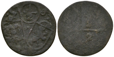 Австрия, Зальцбург 1/2 крейцера 1737 KM 333 серебро 4147-215