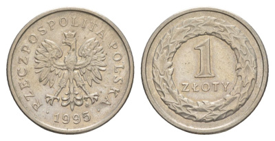 Польша 1 злотый 1995 Y 282 медно-никель 4626-546