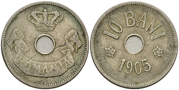 Румыния 10 бани 1905 Кароль I (1881-1914) KM 32 медно-никель 93-121