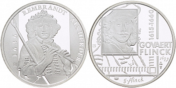 НИДЕРЛАНДЫ МЕДАЛЬ ГОВЕРТ ФЛИНК(1615-1660), КАРТИНА РЕМБРАНДТ, КАК ПАСТУХ С ПЕРСОНАЛОМ И ФЛЕЙТА 1636 ГОД, ДИАМЕТР 30 мм., ВЕС 9,42 гр. медно-никель 1087-2-44