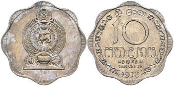 Шри-Ланка 10 центов 1978 KM 140a алюминий 4135-1226