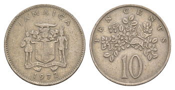 Ямайка 10 центов 1972 бабочка KM 47 медно-никель 4624-913