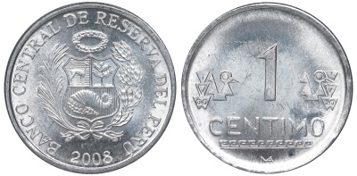 Перу 1 сентимо 2010 LIMA KM 303.4a алюминий aUNC 4189-1037