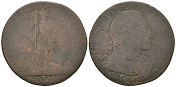 Сардинское королевство (Сардиния) 5 сольдо (солид) 1794 KM 91 серебро 110-457