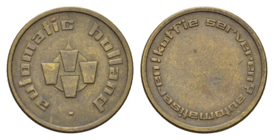 Нидерланды жетон для торговых автоматов диаметр 22 мм, вес 4,3 гр латунь 4702-335