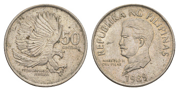 Филиппины 50 сентимо 1989 KM 242.1 медно-никель 4635-926