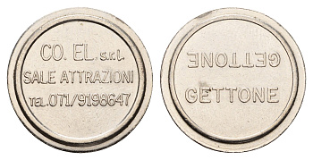 Италия жетон диаметр 24 мм, вес 5,9 гр нержавеющая сталь 4670-912