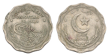 Пакистан 1 анна 1949 KM 3 медно-никель 4659-1232