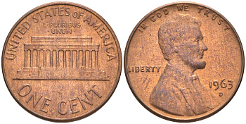 США 1 ЦЕНТ 1962 ЛИНКОЛЬН KM 201 медь цинк 187-1145