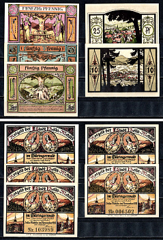 Целла-Мелис (Тюрингия) набор из 5 нотгельдов 1921 2193-45-2-2