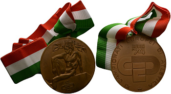 Италия медаль 1974 бронза в легкой атлетике, XI Чемпионат Европы UNC 2-5-2-15
