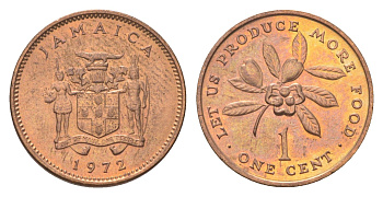 Ямайка 1 цент 1972 ФАО - Давайте производить больше еды KM 52 бронза UNC 4623-567