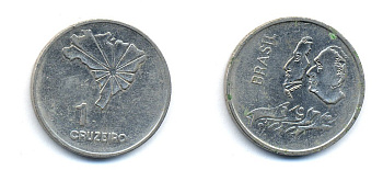 Бразилия 1 крузейро 1972 150 лет независимости KM 582 никель aUNC 51-4736