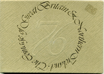 Великобритания официальный набор из 6 монет + жетон монетного двора 1976 в оригинальной пластиковой упаковке KM PS 32   PROOF  3-6-2-10