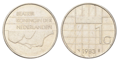 Нидерланды 1 гульден 1983 Беатрикс (1980-2013) KM 205 никель 4706-1252