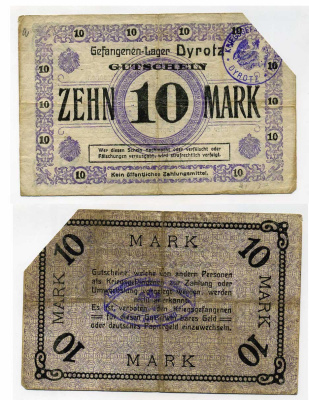 Германия 10 марок ND лагерь военнопленных в Дироце (Dyrotz) C-2918 бумага 000-00-00
