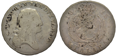 ПОЛЬША 1/3 ТАЛАРА 1813 IB, ФРИДРИХ АВГУСТ, ПРУССКИЙ (1807-1814) KM 86, Kopicki 3697 серебро 441-624