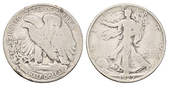 США 1/2 доллара (50 центов) 1927 S KM 142 серебро 4127-2035