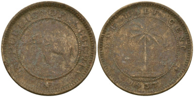 Либерия 1/2 цента 1937 KM 10 латунь 4174-367