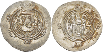 Аббасидский Халифат 1/2 дирхема 771 - 782 Табаристан, Умар-ибн-аль-Алла EXTREMELY FINE, 1,90 ГР серебро 1073-3-6-2