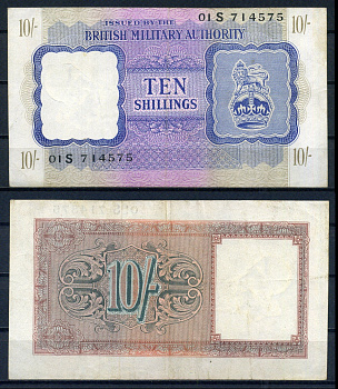 Великобритания 10 шиллингов ND (1943)  Pick M5  бумага   7221-10-3-2