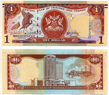 Тринидад и Тобаго 1 доллар 2014 модификация 2006, подпись 9 Pick 46а бумага UNC (пресс) 2197-16-3-2