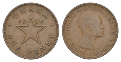 Гана 1 пенни 1958 KM 2 бронза 4153-926