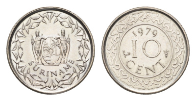 Суринам 10 центов 1979  KM 13 медно-никель  UNC  4659-538