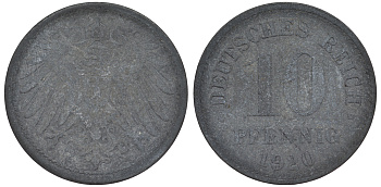 ГЕРМАНИЯ 10 ПФЕННИГОВ 1920 KM 26, J. 299 цинк 45-1264