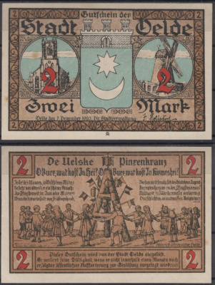 Эльде 2 марки 1920 DeNG 2 1007.1-3/3 бумага UNC (пресс) 8592-22-2-1