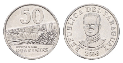 Парагвай 50 гуарани 2006 KM 191b алюминий UNC 4614-612