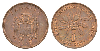 Ямайка 1 цент 1973 ФАО - Давайте производить больше еды KM 52 бронза aUNC 4649-1045