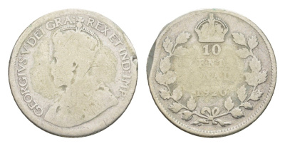 Канада 10 центов 1920 Георг V (1910-1936) KM 23a серебро 4636-122