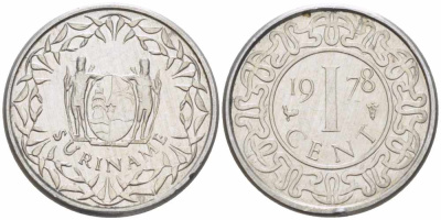 Суринам 1 цент 1978 KM 11а алюминий 28-254