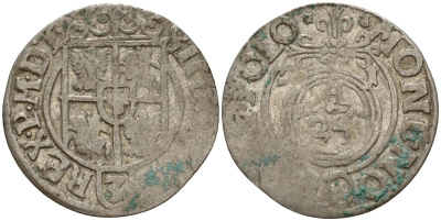 Польша 3 полкера (3 полторака - 1 крейцер) 1621 Сигизмунд III Ваза (1587-1632) Gorecki B.21 серебро 4158-839