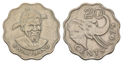 Свазиленд 20 центов 1975 KM 11 медно-никель 4622-427