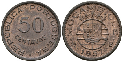 Мозамбик 50 сентаво 1957 KM 81 бронза 4147-662