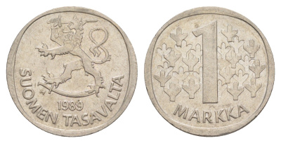 Финляндия 1 марка 1989 KM 49a медно-никель 4648-556