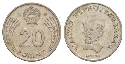 Венгрия 20 форинтов 1989 KM 630 медно-никель 4633-526