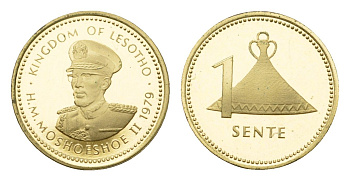 Лесото 1 сенте 1979 KM 16 никель латунь PROOF 650-1943