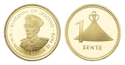 Лесото 1 сенте 1979 KM 16 никель латунь PROOF 650-1943