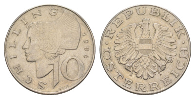 Австрия 10 шиллингов 1982 KM 2918 медно-никель 4633-945