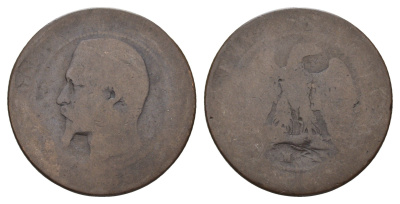 Франция 10 сантимов 1852-1865 Наполеон III (1852-1870) бронза 4389-935